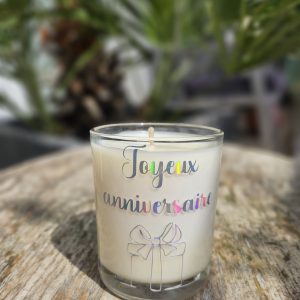 Bougie personnalisée Joyeux anniversaire