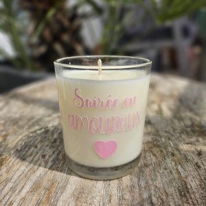 Bougie personnalisée Soirée en amoureux