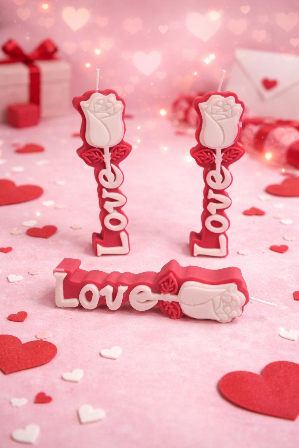Bougie rose Love – Image 2