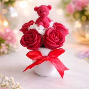 Bouquet éternel Ourson